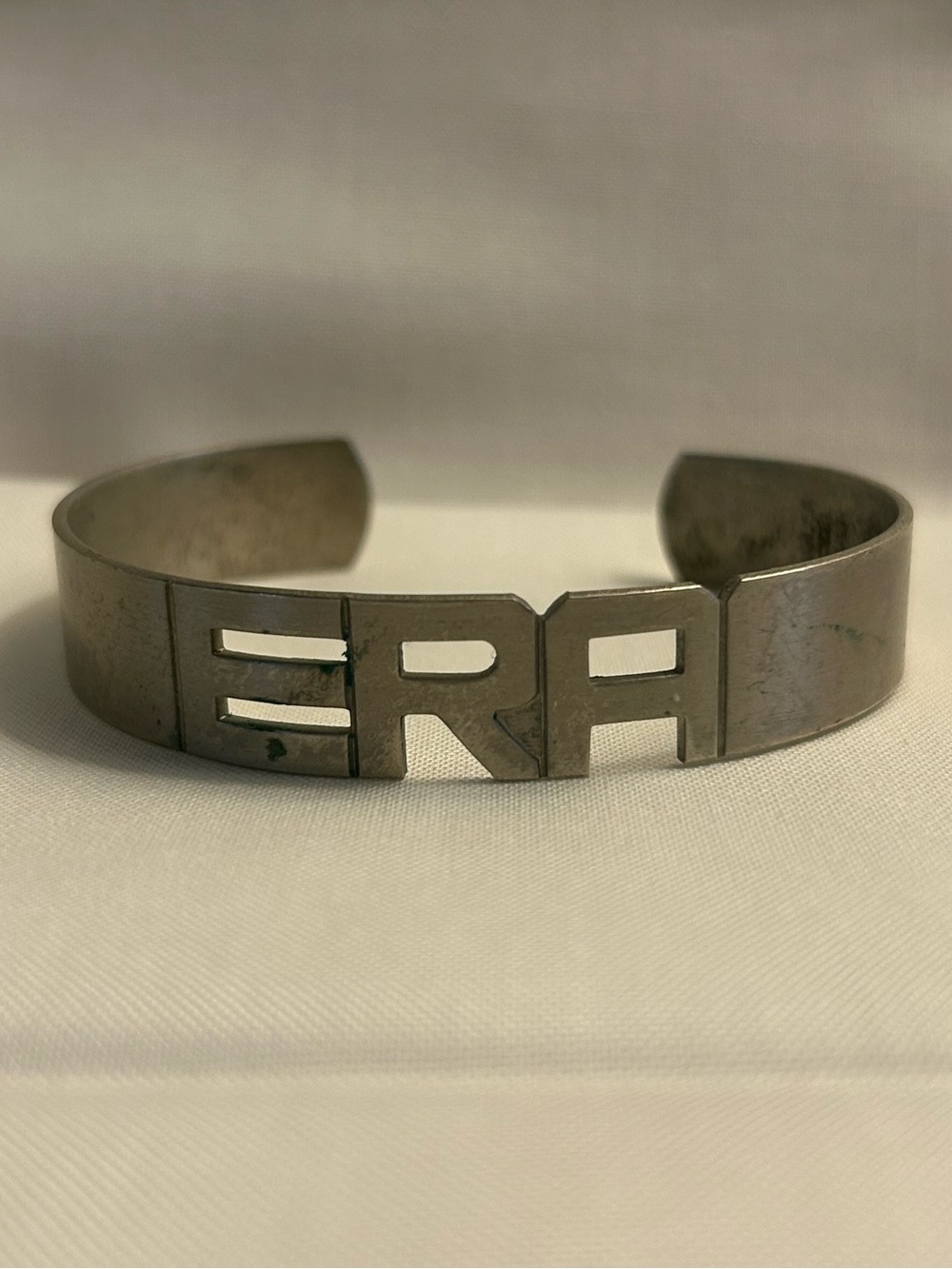 Vintage 1970s Equal Rights Amendment (ERA) Silver Cuff Bracelet